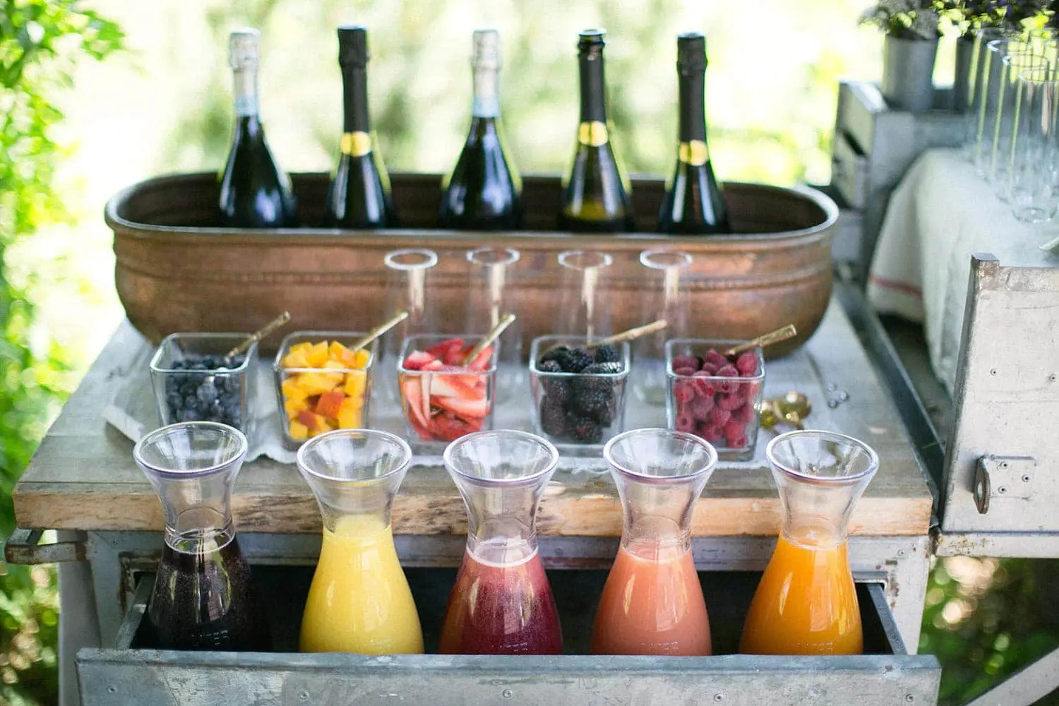 Summer Drink Recipes Prosecco Bar | Lisa Dupar Catering | Wedding & Event Catering in Seattle