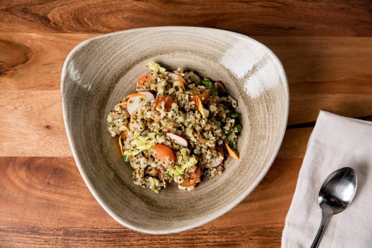 Burger, Ancient Grains Bowl | Lisa Dupar Catering | Wedding & Event Catering in Seattle