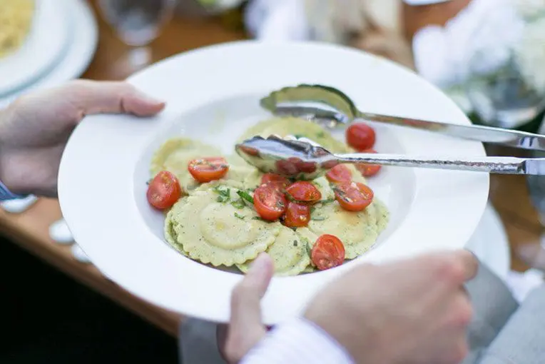 Ravioli on a plate | Lisa Dupar Catering | Wedding & Event Catering in Seattle