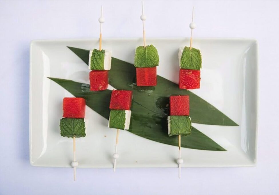 Square food on a plate | Lisa Dupar Catering | Wedding & Event Catering in Seattle